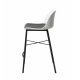 UNIQUE FURNITURE Whistler counterstol, m. rygln og fodsttte - hvid polypropylen og sort metal