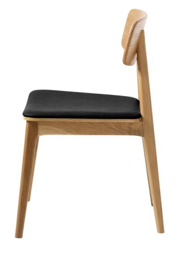 UNIQUE FURNITURE Livo spisebordsstol - natur eg og sort PU