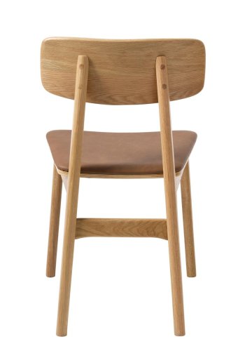 UNIQUE FURNITURE Livo spisebordsstol - natur eg og tan PU