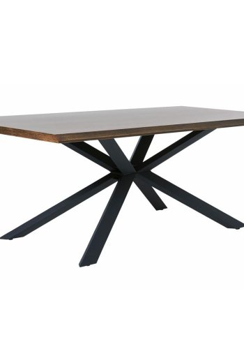 UNIQUE FURNITURE Arno spisebord, rektangulr - rget egefinér og sort metal (100x200)