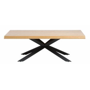 UNIQUE FURNITURE Arno sofabord, rektangulr - natur egefinér og sort metal (68X130)