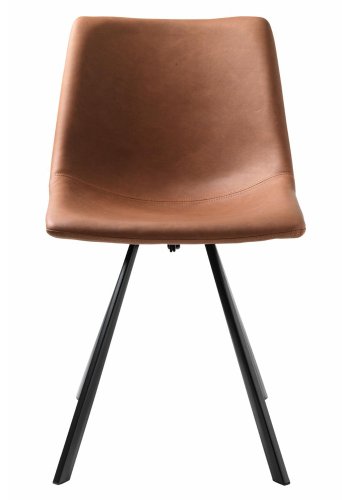 UNIQUE FURNITURE Yukon spisebordsstol - tan PU og sort metal