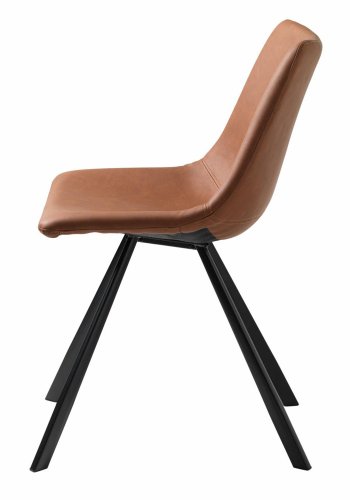 UNIQUE FURNITURE Yukon spisebordsstol - tan PU og sort metal