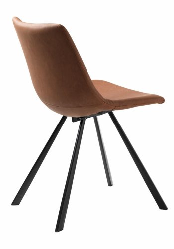 UNIQUE FURNITURE Yukon spisebordsstol - tan PU og sort metal