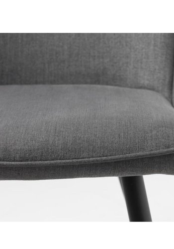 UNIQUE FURNITURE Minto spisebordsstol - gr polyester og sort metal