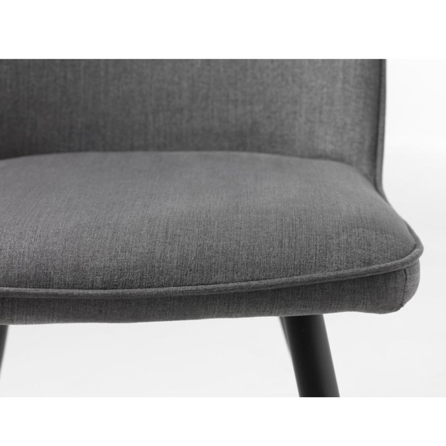 UNIQUE FURNITURE Minto spisebordsstol - gr polyester og sort metal