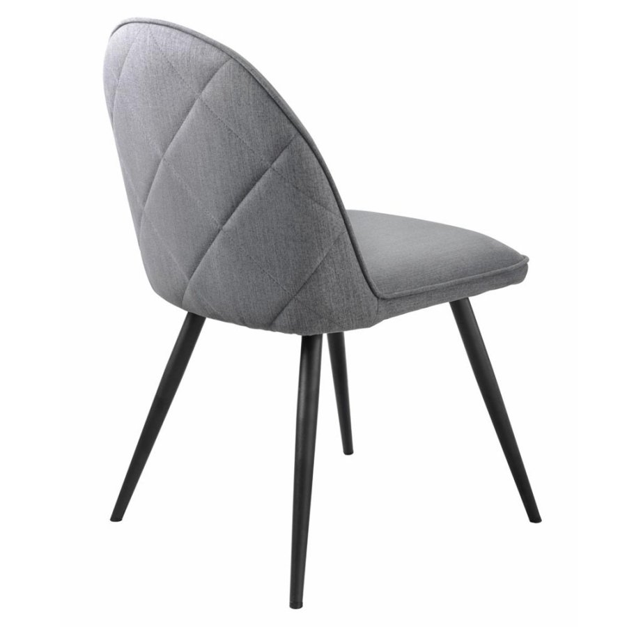 UNIQUE FURNITURE Minto spisebordsstol - gr polyester og sort metal