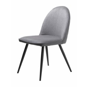 UNIQUE FURNITURE Minto spisebordsstol - gr polyester og sort metal