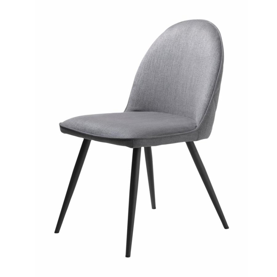 UNIQUE FURNITURE Minto spisebordsstol - gr polyester og sort metal