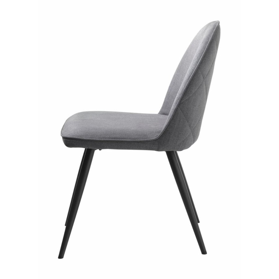 UNIQUE FURNITURE Minto spisebordsstol - gr polyester og sort metal