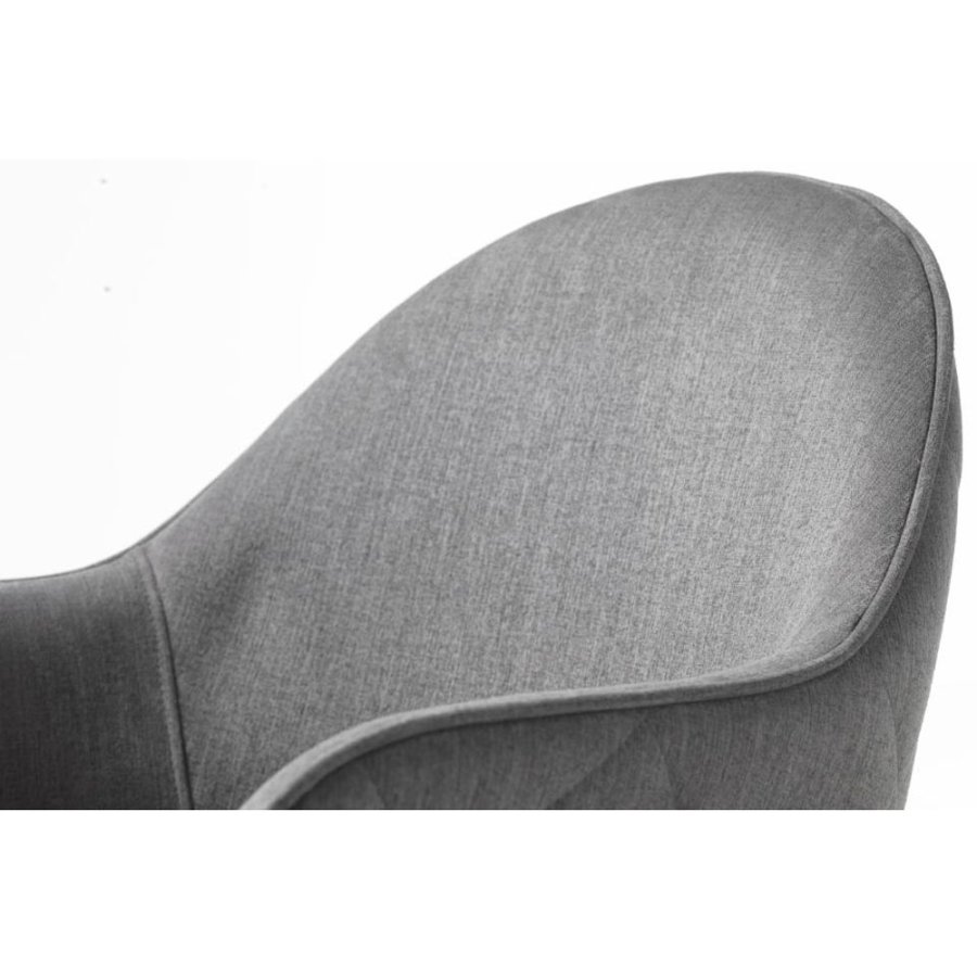 UNIQUE FURNITURE Minto spisebordsstol, m. armln - gr polyester og sort metal