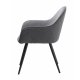 UNIQUE FURNITURE Minto spisebordsstol, m. armln - gr polyester og sort metal