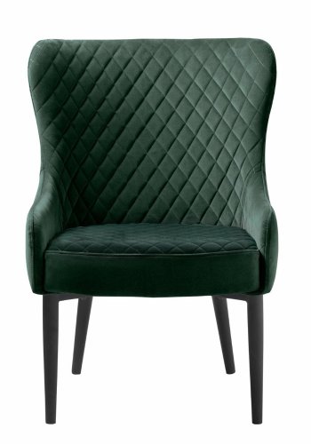 UNIQUE FURNITURE Ottowa loungestol - grn fljl og sort metal