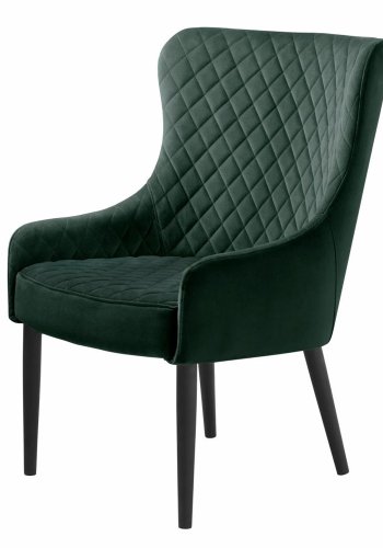 UNIQUE FURNITURE Ottowa loungestol - grn fljl og sort metal