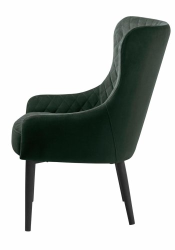UNIQUE FURNITURE Ottowa loungestol - grn fljl og sort metal