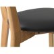 UNIQUE FURNITURE Pero counterstol, m. rygln og fodsttte - natur egetr og sort PU