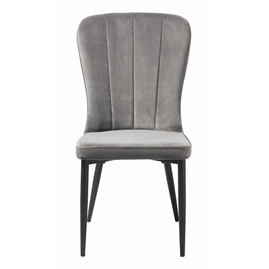 UNIQUE FURNITURE Hudson spisebordsstol - gr fljl og sort metal