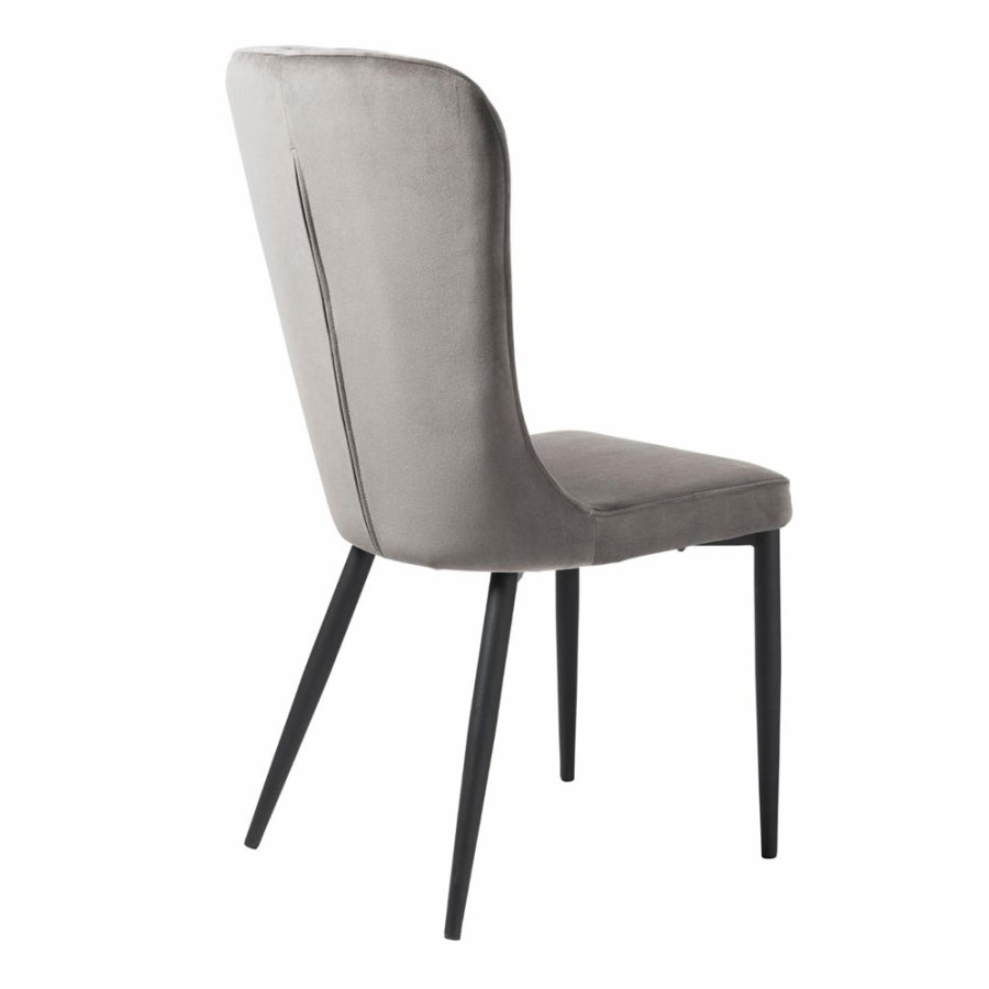 UNIQUE FURNITURE Hudson spisebordsstol - gr fljl og sort metal