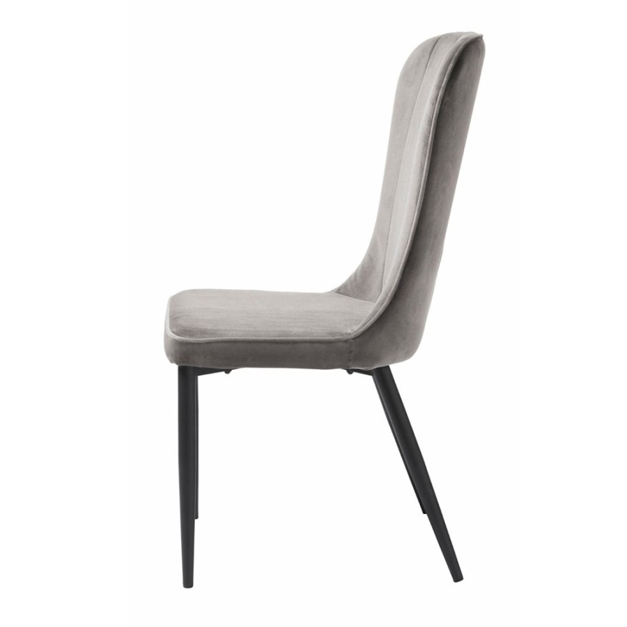 UNIQUE FURNITURE Hudson spisebordsstol - gr fljl og sort metal