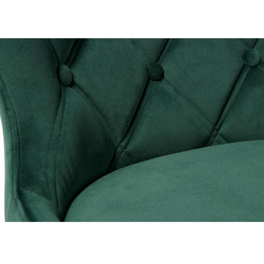 UNIQUE FURNITURE Granby spisebordsstol - grn fljl og sort metal????