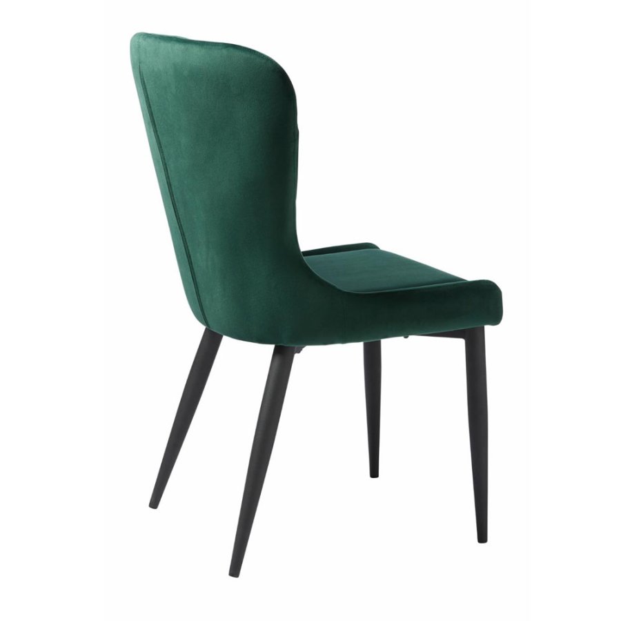 UNIQUE FURNITURE Granby spisebordsstol - grn fljl og sort metal????