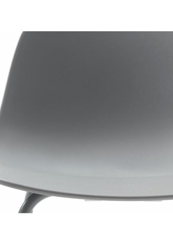 UNIQUE FURNITURE Whitby counterstol, m. rygln og fodsttte - gr polypropylen og gr metal