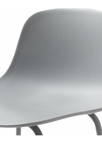 UNIQUE FURNITURE Whitby counterstol, m. rygln og fodsttte - gr polypropylen og gr metal