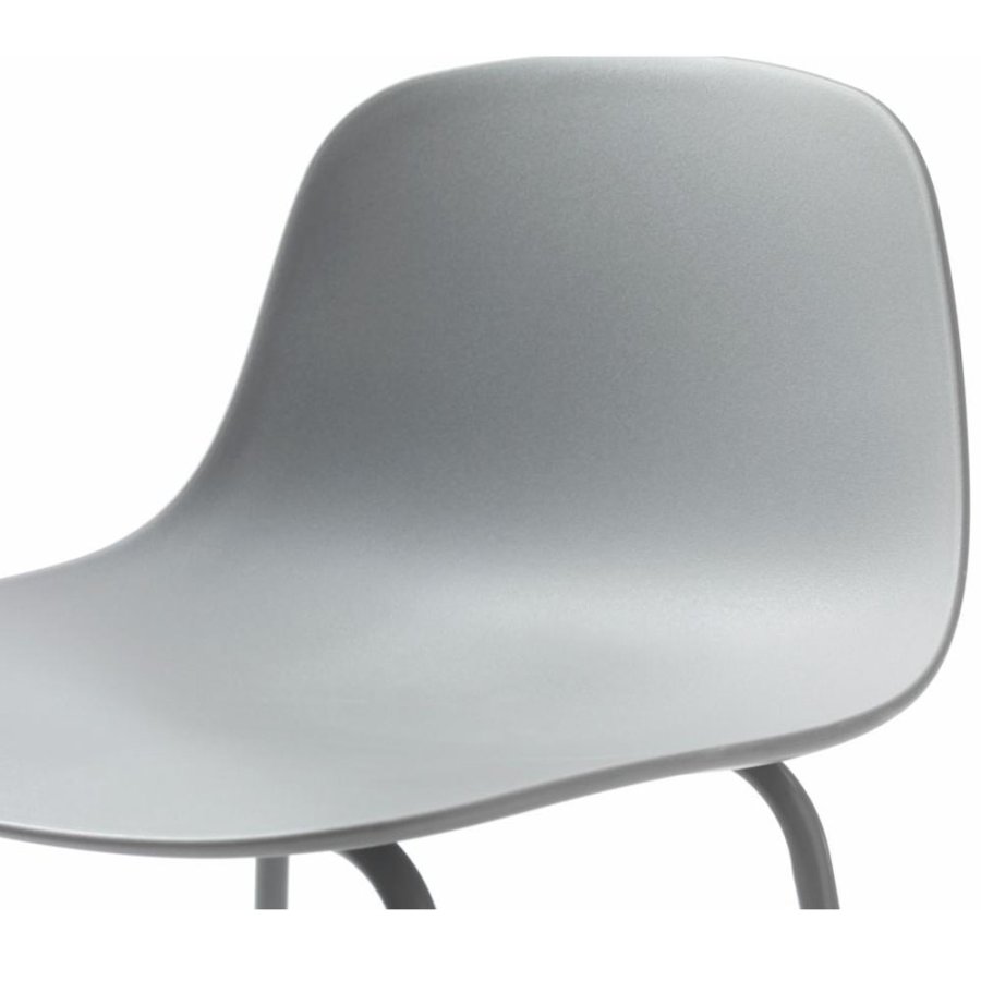 UNIQUE FURNITURE Whitby counterstol, m. rygln og fodsttte - gr polypropylen og gr metal