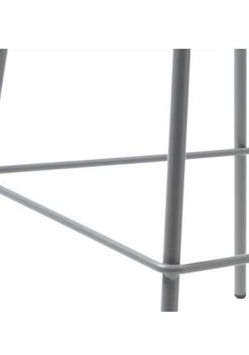 UNIQUE FURNITURE Whitby counterstol, m. rygln og fodsttte - gr polypropylen og gr metal