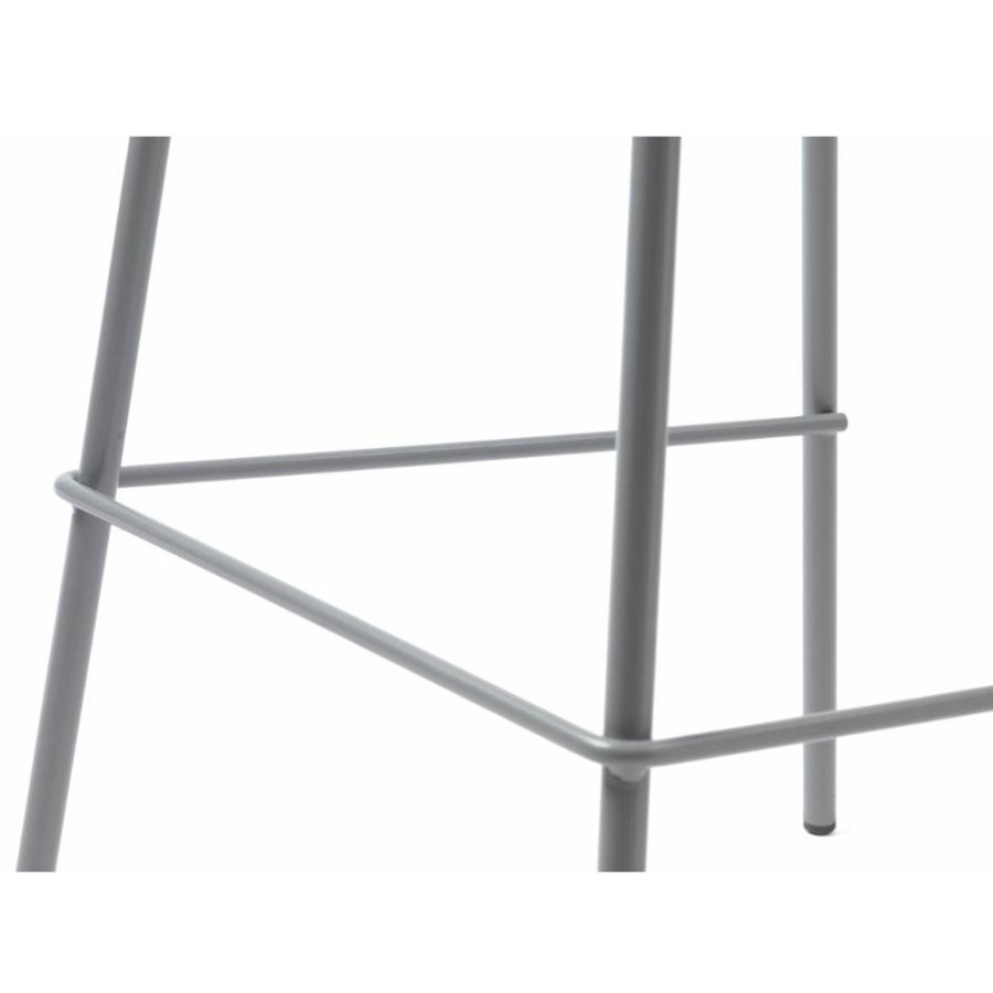 UNIQUE FURNITURE Whitby counterstol, m. rygln og fodsttte - gr polypropylen og gr metal