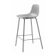 UNIQUE FURNITURE Whitby counterstol, m. rygln og fodsttte - gr polypropylen og gr metal