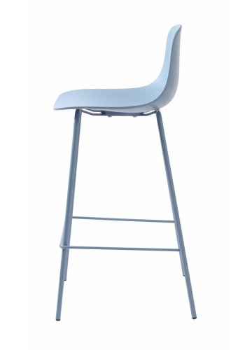 UNIQUE FURNITURE Whitby counterstol, m. rygln og fodsttte - stvet bl polypropylen og metal
