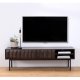 UNIQUE FURNITURE Latina TV-bord, m. 1 hylde og 2 skuffer - espresso eg og sort metal (160x41)