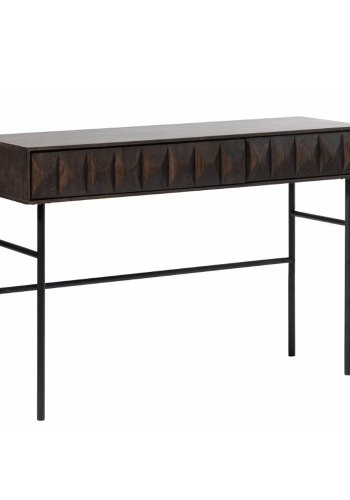 UNIQUE FURNITURE Latina konsolbord, m. 2 skuffer - espresso eg og sort metal (117x39)