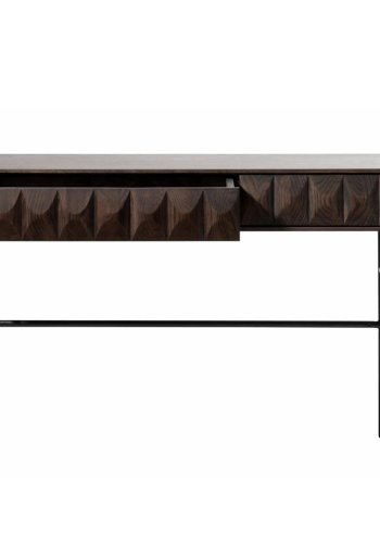 UNIQUE FURNITURE Latina konsolbord, m. 2 skuffer - espresso eg og sort metal (117x39)