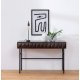 UNIQUE FURNITURE Latina konsolbord, m. 2 skuffer - espresso eg og sort metal (117x39)