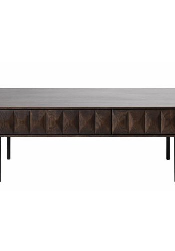 UNIQUE FURNITURE Latina sofabord, m. 1 skuffe - espresso eg og sort metal (71x117)