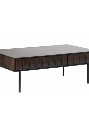 UNIQUE FURNITURE Latina sofabord, m. 1 skuffe - espresso eg og sort metal (71x117)