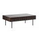 UNIQUE FURNITURE Latina sofabord, m. 1 skuffe - espresso eg og sort metal (71x117)