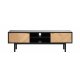 UNIQUE FURNITURE Calvi TV-bord, m. 2 lger og 1 hylde - sort MDF og natur eg (160x43)