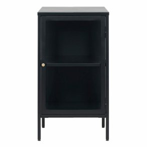 UNIQUE FURNITURE Carmel skab, m. 1 lge og 1 hylde - glas og sort metal