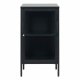 UNIQUE FURNITURE Carmel skab, m. 1 lge og 1 hylde - glas og sort metal