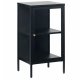UNIQUE FURNITURE Carmel skab, m. 1 lge og 1 hylde - glas og sort metal