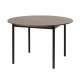 UNIQUE FURNITURE Latina spisebord, rund - espresso eg og sort metal (120)