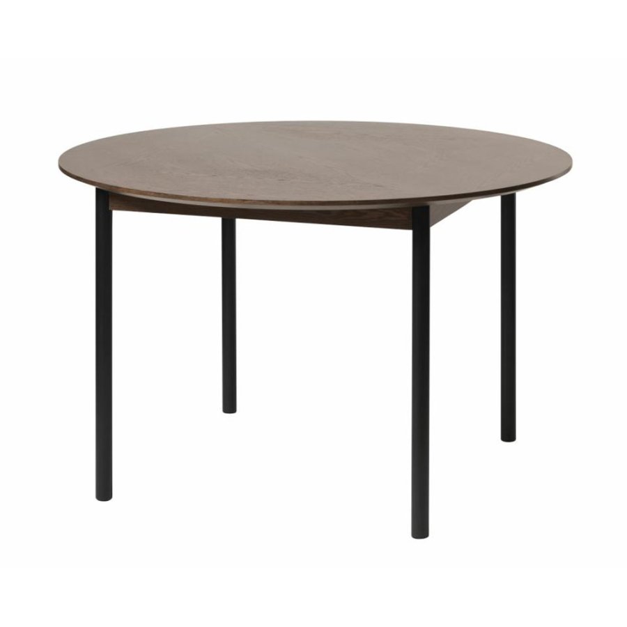 UNIQUE FURNITURE Latina spisebord, rund - espresso eg og sort metal (120)