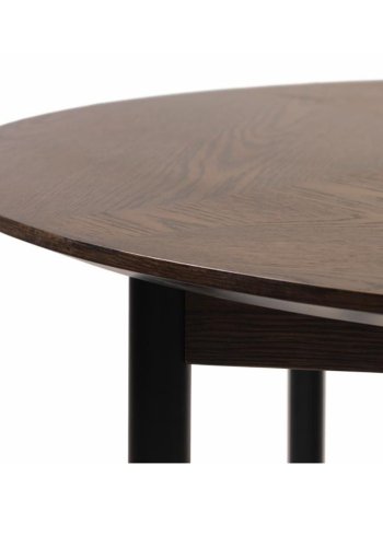 UNIQUE FURNITURE Latina spisebord, rund - espresso eg og sort metal (120)