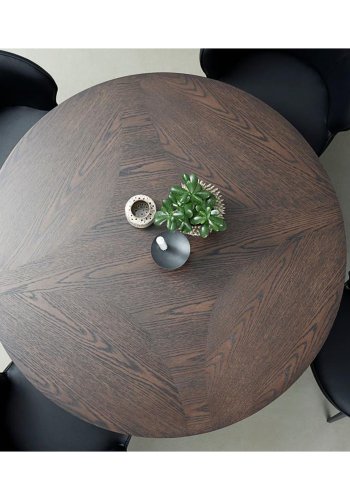 UNIQUE FURNITURE Latina spisebord, rund - espresso eg og sort metal (120)