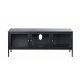 UNIQUE FURNITURE Carmel TV-bord, m. 3 lger - glas og sort metal (132x40,3)
