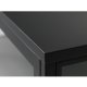 UNIQUE FURNITURE Carmel TV-bord, m. 3 lger - glas og sort metal (132x40,3)