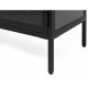UNIQUE FURNITURE Carmel TV-bord, m. 3 lger - glas og sort metal (132x40,3)